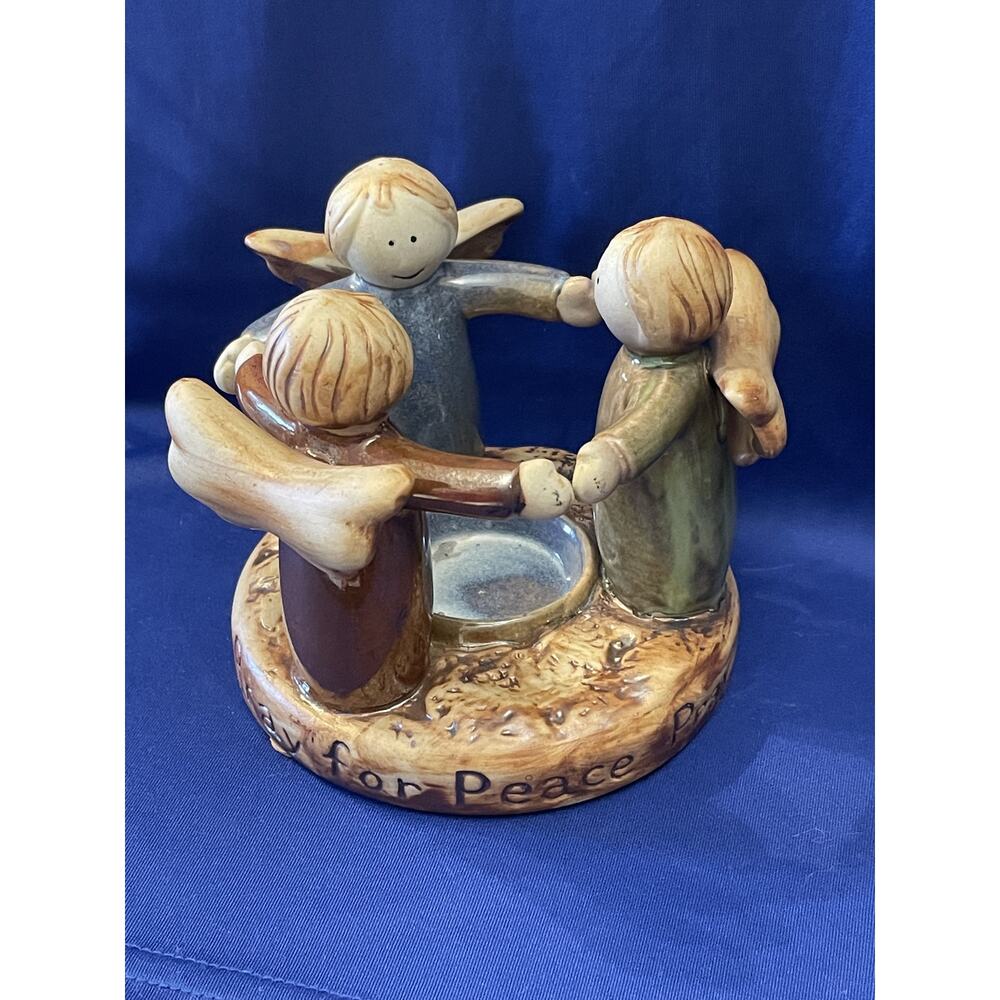 Studio Art Pottery Circle of Angels Tea Light Holder